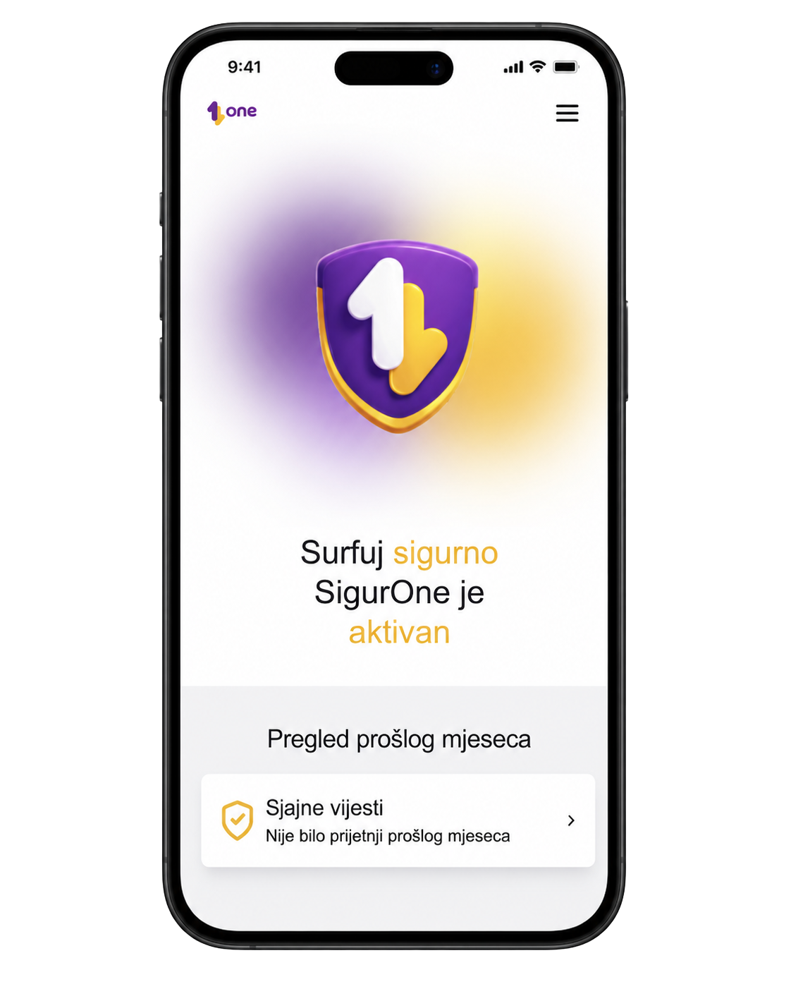 SigurOne u Moj One aplikaciji